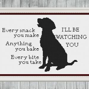 Dog Cross Stitch Pattern, Dog Cross Stitch, Cross Stitch, Cross Stitch Patterns, Home Decor Cross Stitch