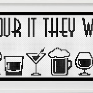 Wine Cross Stitch, Beer Cross Stitch, Wine Cross Stitch Pattern, Wine Decor, Wine, Cross Stitch, Cross Stitch Patterns