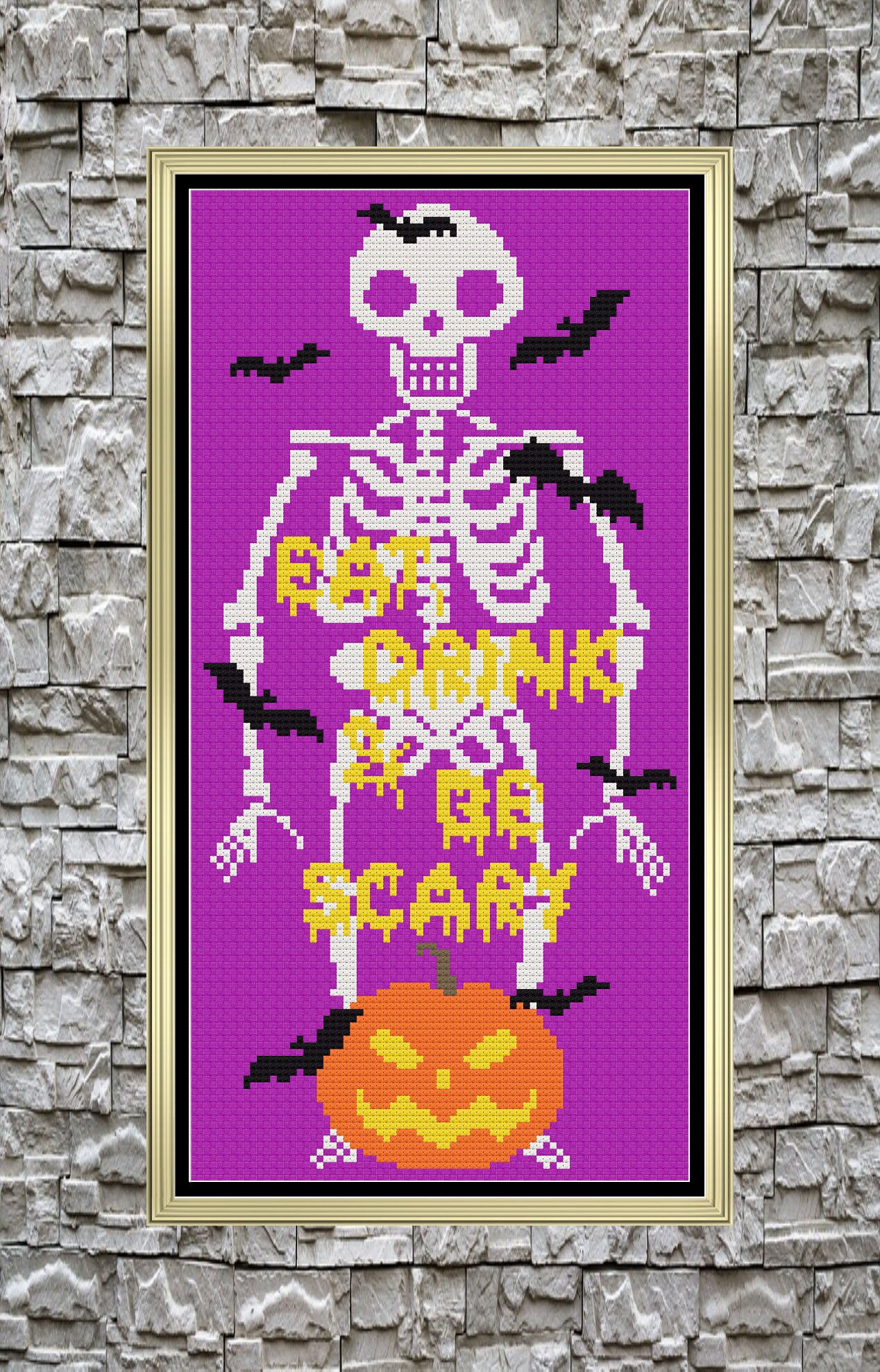Halloween Cross Stitch Halloween Cross Stitch Pattern Etsy