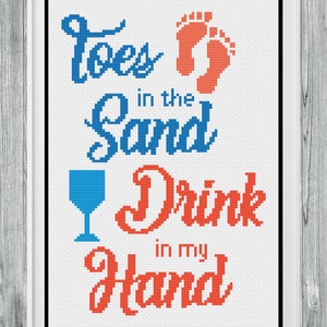 Summer Cross Stitch, Counted Cross Stitch, Cross Stitch, Cross Stitch Patterns, Beach House Cross Stitch, Beach Cross Stitch Pattern