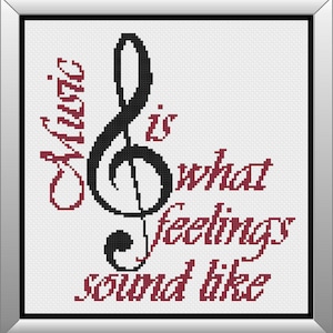 Music Cross Stitch, Music Cross Stitch Patterns, Music Decor, Home Decor, Cross Stitch, Cross Stitch Patterns