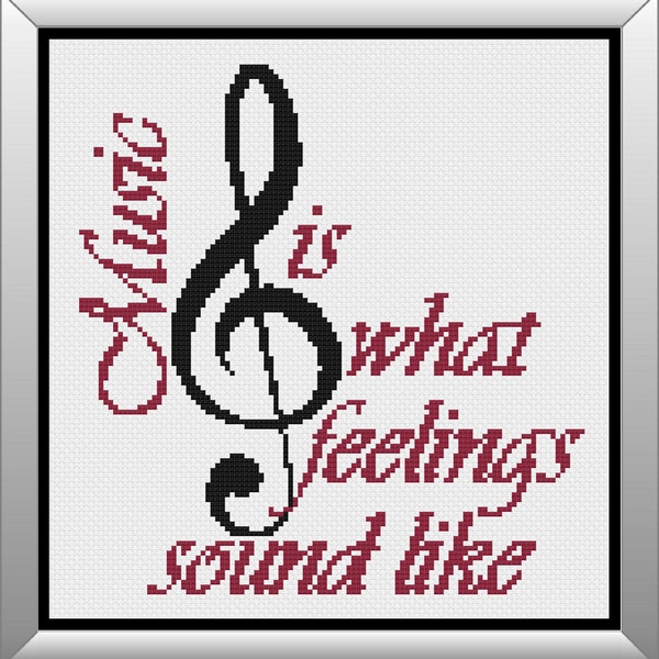 Music Cross Stitch, Music Cross Stitch Patterns, Music Decor, Home Decor, Cross Stitch, Cross Stitch Patterns