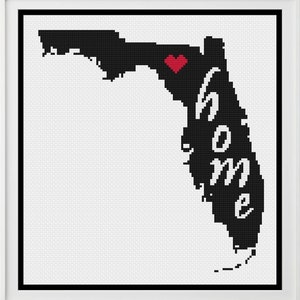 Punto De Cruz De Florida, Patrón De Punto De Cruz De Florida, Decoración De Florida, Florida, Decoración Del Hogar De Florida, Punto De Cruz, Patrones De Punto De Cruz