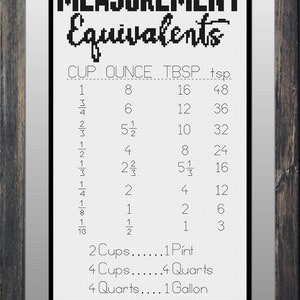 Kitchen Cross Stitch, Measurements Cross Stitch, Kitchen Cross Stitch Patterns, Cross Stitch, Cross Stitch Patterns