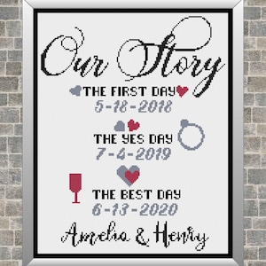 Wedding Cross Stitch, Wedding Cross Stitch Pattern, Cross Stitch, Cross Stitch Patterns