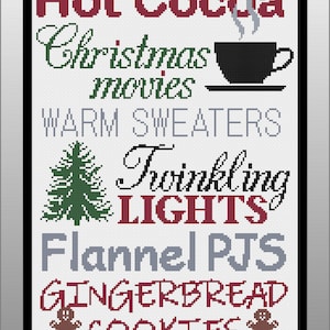 Christmas Cross Stitch, Christmas Cross Stitch Pattern, Winter Cross Stitch, Winter Cross Stitch Pattern, Cross Stitch Patterns