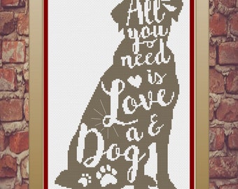 Dog Cross Stitch, Dog Cross Stitch Pattern, Dog Decor, Dog Gifts, Dog Crafts, Dog Home Decor, Home Decor Cross Stitch