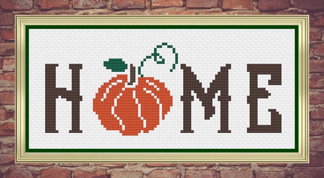 Fall Cross Stitch, Fall Cross Stitch Pattern, Pumpkin Cross Stitch ...