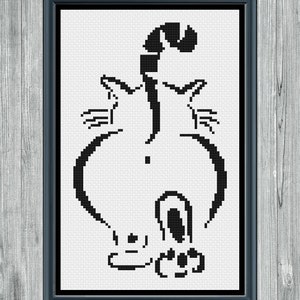 Cat Cross Stitch Pattern, Cat Cross Stitch, Cross Stitch, Cat Gifts, Cross Stitch Patterns, Home Decor Cross Stitch