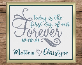 Wedding Cross Stitch, Wedding Cross Stitch Pattern, Cross Stitch, Cross Stitch Patterns