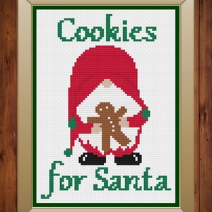 Christmas Cross Stitch Pattern, Christmas Gnome Cross Stitch Pattern, Christmas Cross Stitch, Gnome Cross Stitch, Cross Stitch Patterns