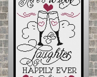 Wedding Cross Stitch, Wedding Cross Stitch Pattern, Cross Stitch, Cross Stitch Patterns