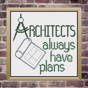 Architect Cross Stitch, Architect Cross Stitch Pattern, Counted Cross Stitch, Cross Stitch Patterns