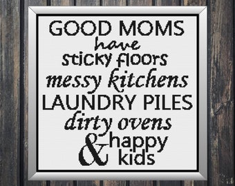 Home Decor Cross Stitch, Home Decor Cross Stitch Pattern, Mom Cross Stitch, Home Decor, Cross Stitch, Cross Stitch Patterns