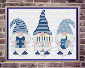 Hanukkah Cross Stitch, Hanukkah Cross Stitch Pattern, Cross Stitch, Cross Stitch Pattern