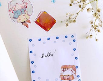 Personajes de anime INSPIRADOS FANART Frieren Material de oficina y escolar Decoración de escritorio Diario Scrapbooking Notas adhesivas Kawaii Bloc de notas