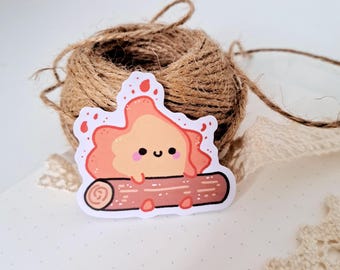 Anime INSPIRED DRAWN by ME Cute little Flame Fire Calcifer Single Vynil Sticker Stationery Journaling Decoration Journal Notebook Waterproof