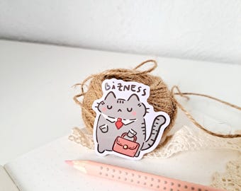 Kawaii Cute Cat Office Business Single Vynil Sticker Stationery Journaling Decoration Bullet Journal Notebook Scrapbooking Waterproof