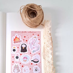 Anime INSPIRED DRAWN by ME Vinyl Sticker Sheet Set Stationery Journaling Decoration Bullet Journal Notebook