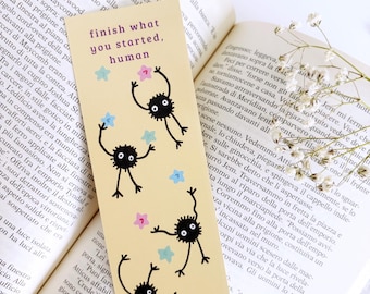Anime INSPIRED FANART Cute Ghibli Susuwatari Soot sprites Bookmark Stationery Book Lovers Library Decoration Accessory
