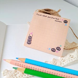 Personaggi anime ISPIRATI DISEGNATI da ME Soot Sprites Forniture per ufficio e scuola Decorazione scrivania Giornale Scrapbooking Kawaii Sticky Notes Notep
