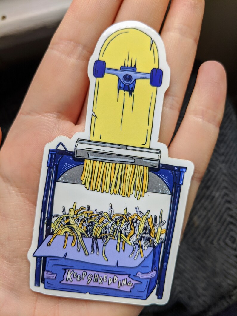 high quality. Large Keep shredding skateboard stickers