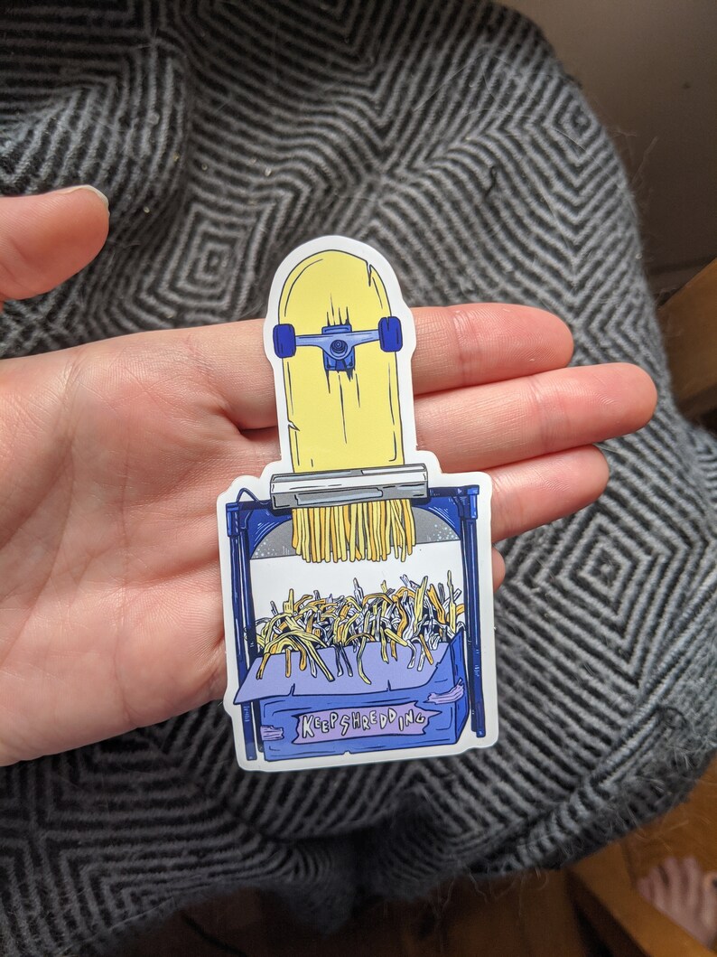 high quality. Large Keep shredding skateboard stickers