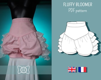 Cute lolita romantic Bloomer Shorts (Sizes 34-46) - PDF Sewing Pattern