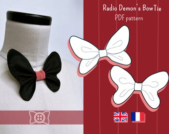 Hazbin Hotel Alastor bow tie PDF cosplay pattern