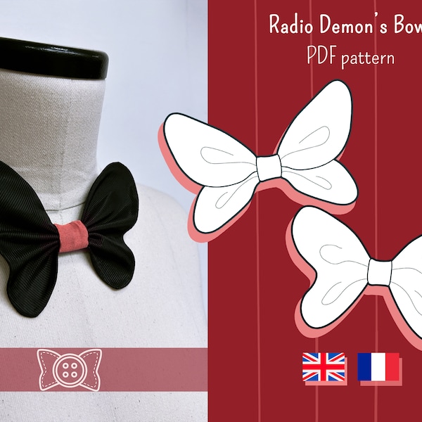 Hazbin Hotel Alastor bow tie PDF cosplay pattern