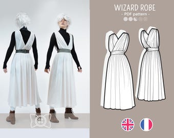 QIFREY Master witch robe PDF pattern cosplay wizard