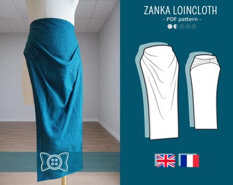 Loincloth Paladin style Pattern PDF | Fantasy Draped Pagne | LARP & Cosplay Sewing Pattern