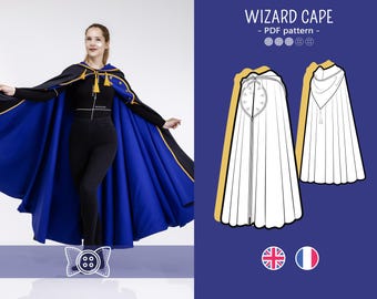 Watchful Eye Wizard Cape Sewing Pattern PDF – Cosplay & LARP Cloak