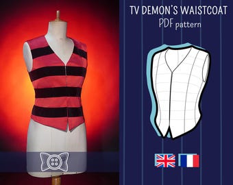 HAZBIN HOTEL Vox waistcoat PDF cosplay pattern