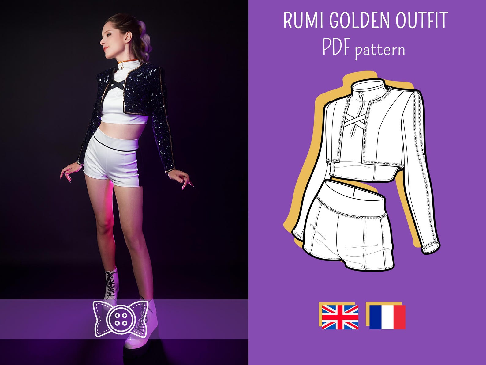 RUMI GOLDEN Full Outfit Cosplay PDF Pattern Kpop Demon Hunters - Etsy