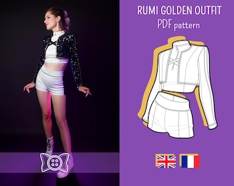 RUMI GOLDEN full outfit cosplay PDF pattern kpop demon hunters