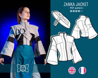 Wzór cosplayu w formacie PDF na kurtkę ZANKA + pasek na ramię z Gachiakuta