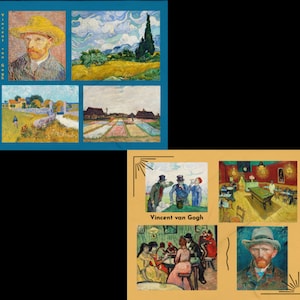 Vincent van Gogh Collage Throw Blankets