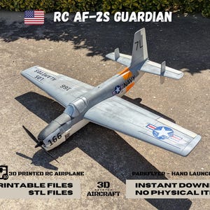 3D Printed RC airplane - Grumman AF-2S Guardian - STL files for 3D Printer - Digital download - No physical item