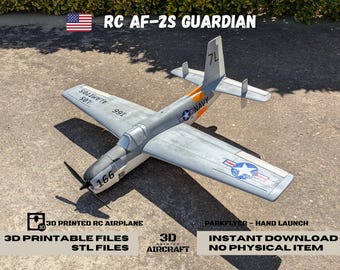 3D Printed RC Airplane - Grumman AF-2S Guardian STL Files (Digital Download)