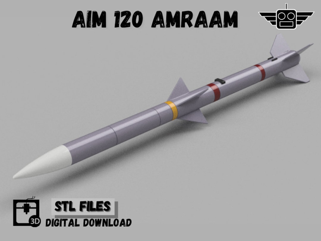 AIM 120 AMRAAM Missile Replica for Aeromodelling / RC Scale