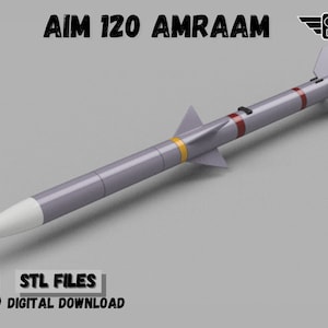 AIM 120 AMRAAM  Missile Replica  for aeromodelling / RC scale model / Stl files for 3D printing /Instant download
