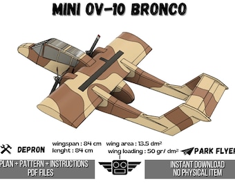 Mini OV-10 Bronco RC Airplane - Depron PDF Plan (Digital Download)