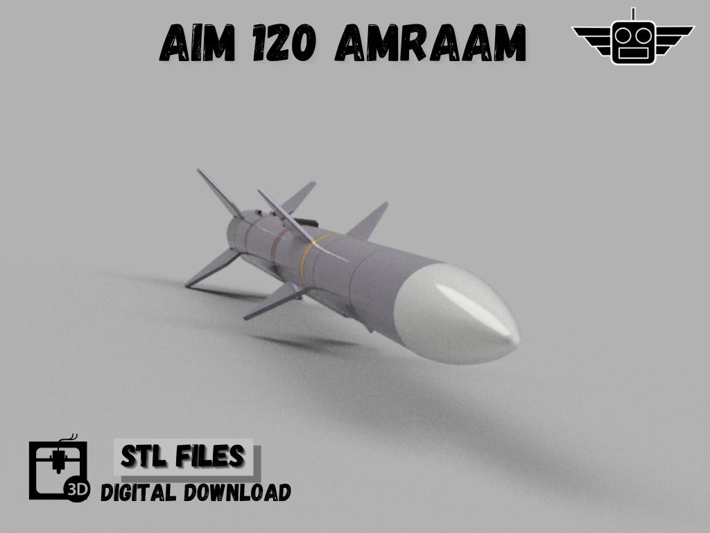 AIM 120 AMRAAM Missile Replica for Aeromodelling / RC Scale