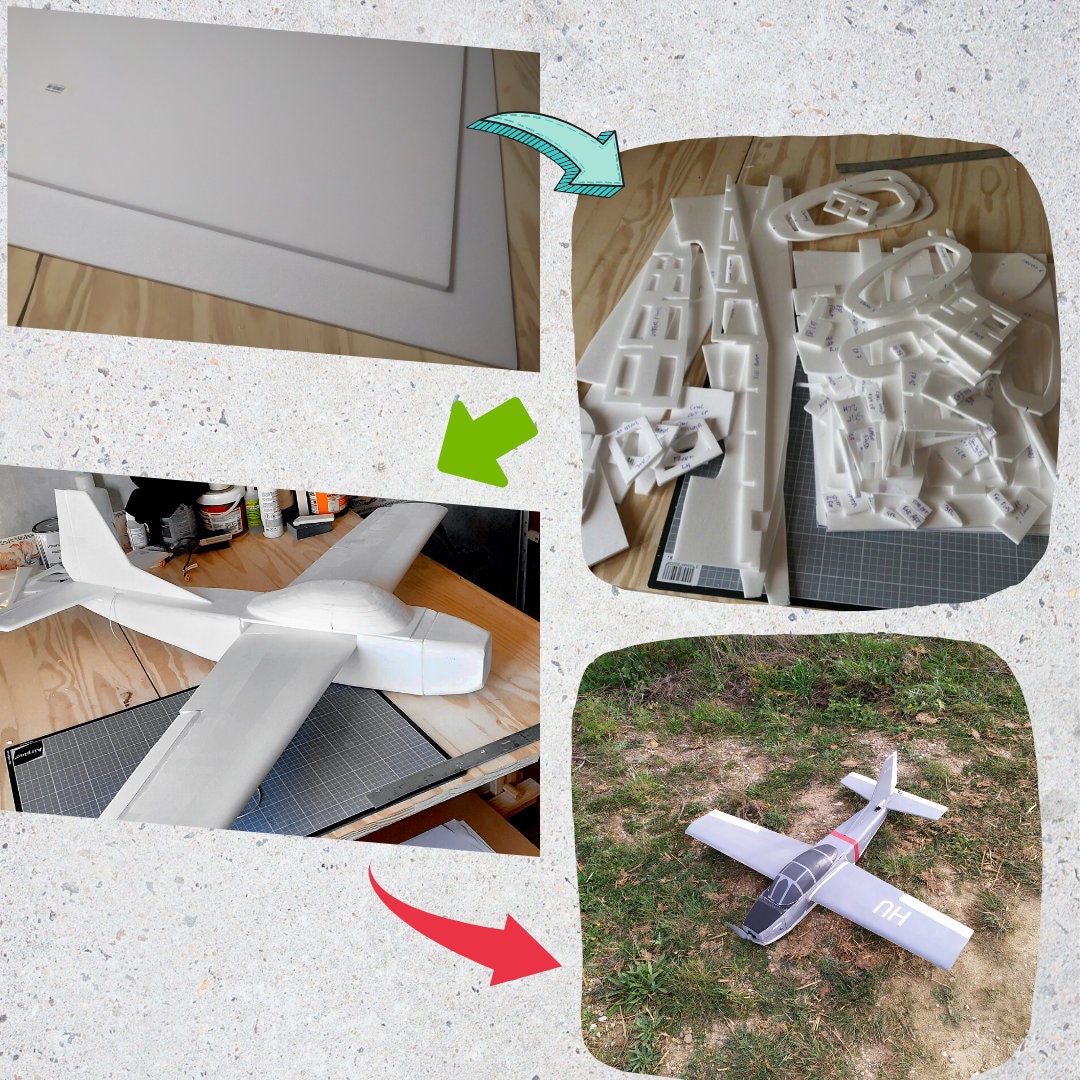 DIY Foam RC Plane - PDF Plan-p19 Python - Instant Download - Etsy