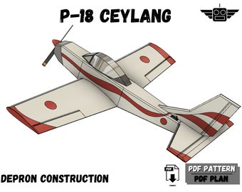 Aereo RC Depron fai-da-te -P18 Ceylang-Piano e modello PDF - Parkflyer - Fun Fly - Download istantaneo