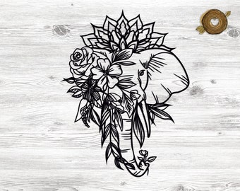 Elephant Head Svg Etsy