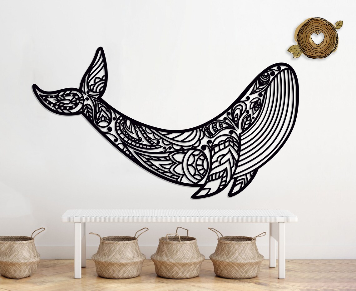 Download Mandala Whale SVG Nautical SVG Boho Ocean Animals SVG Cnc | Etsy