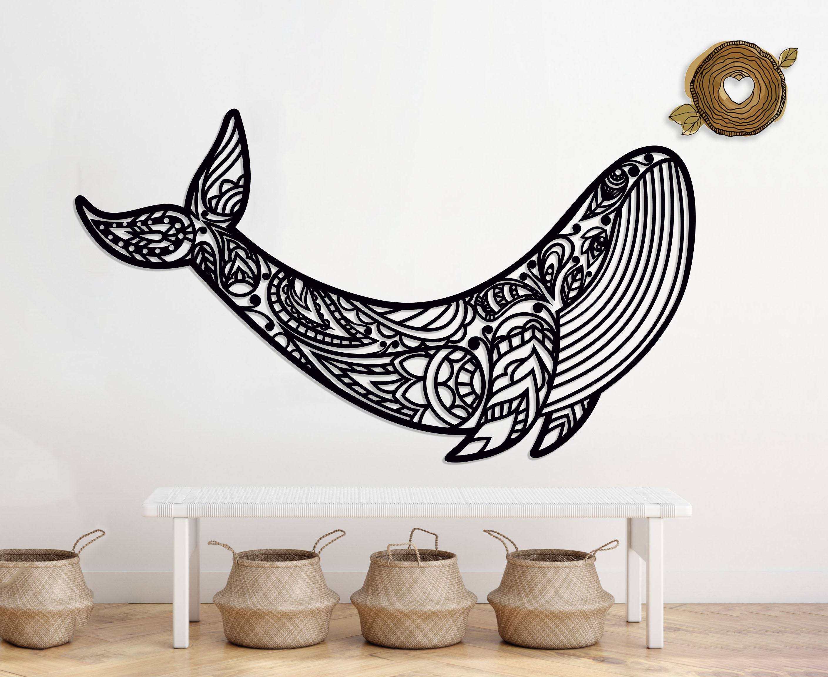 Download Mandala Whale SVG Nautical SVG Boho Ocean Animals SVG Cnc ...