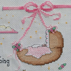 Cross stitch Children&#39;s Nursery Poem Handmade Vintage